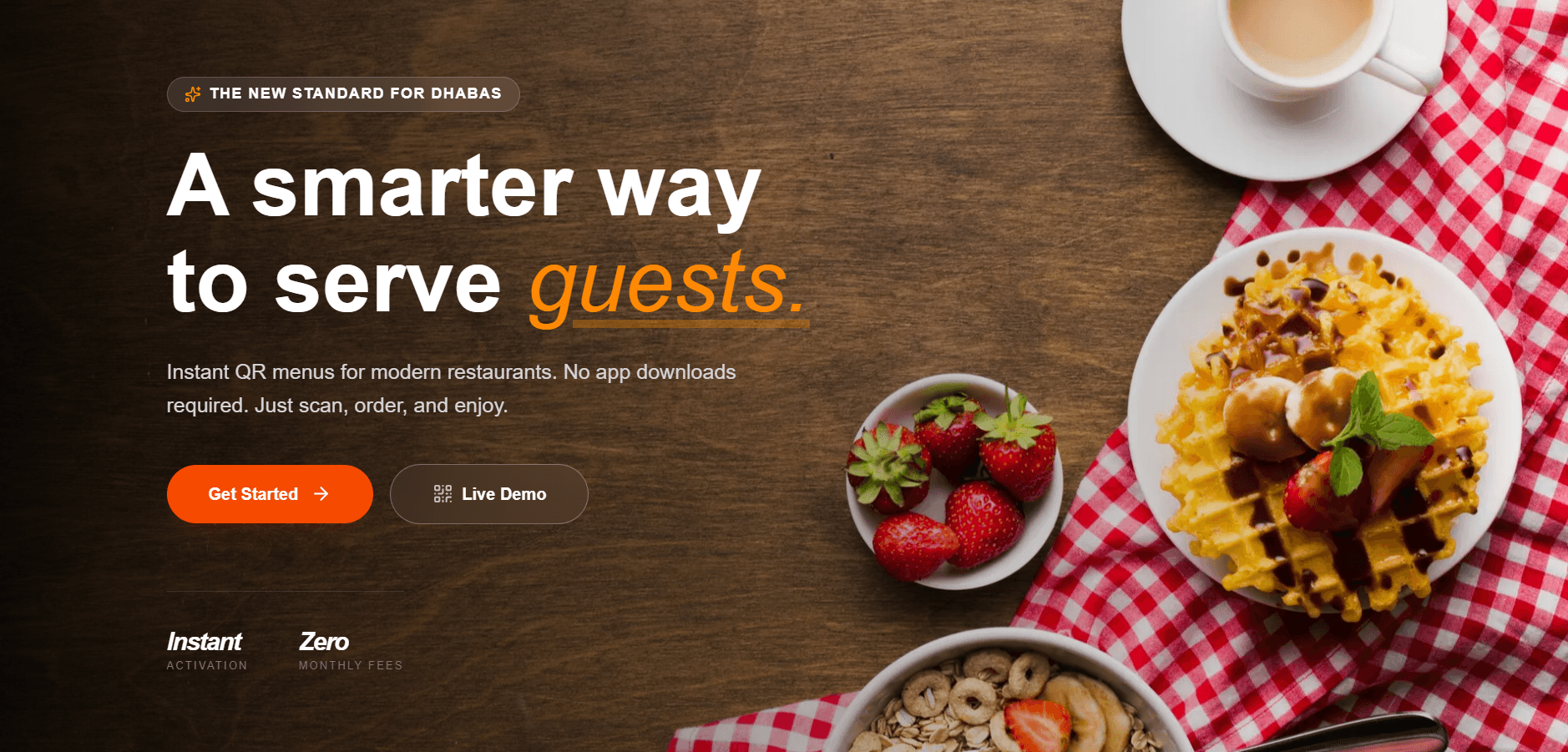 Dynamic QR Menu